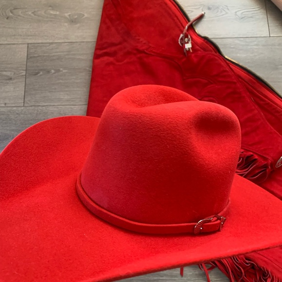 Red Cowboy Hat - Picture 1 of 3